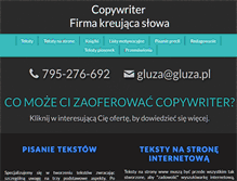 Tablet Screenshot of pozycjonowanie.gluza.pl